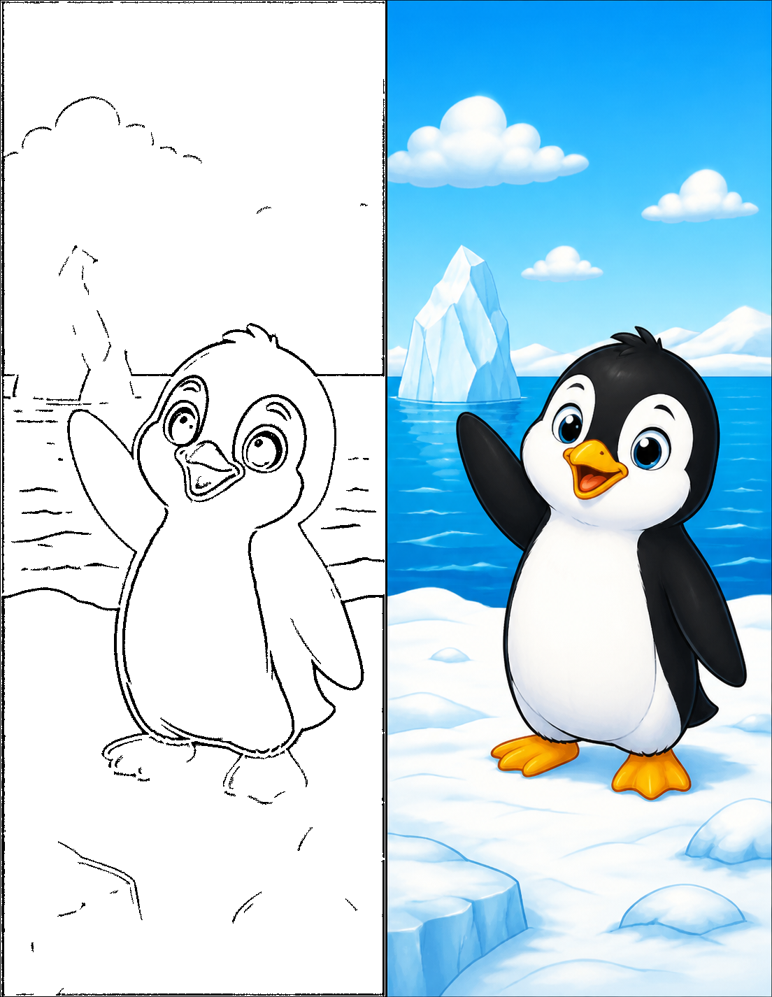 Penguin Coloring Pages
