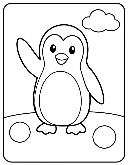 Friendly Penguin Wave