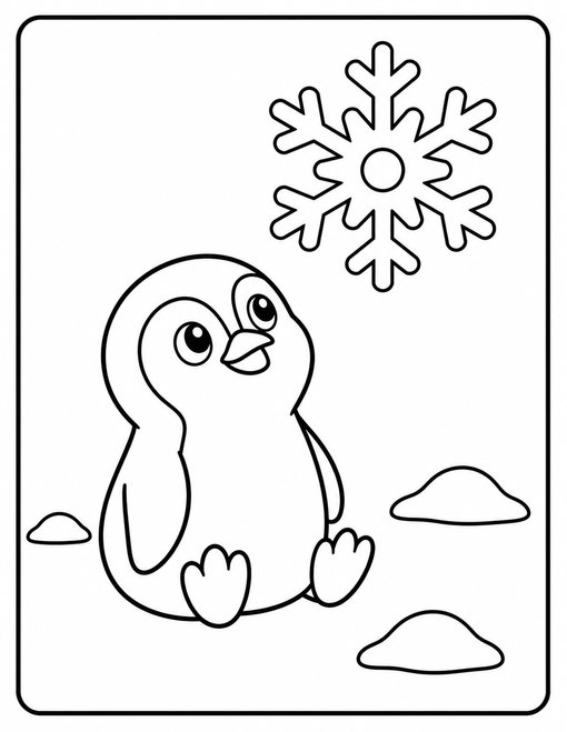Penguin Chick Snowflake