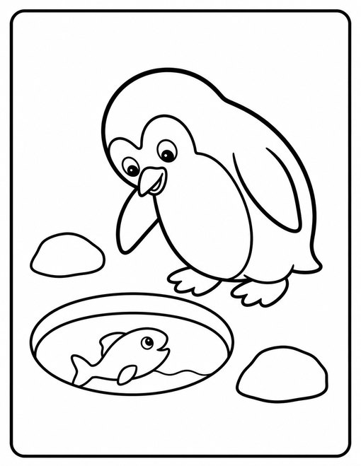 Penguin Fish Peek