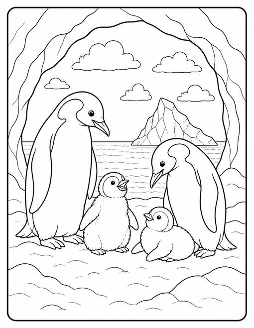 Penguin Family Rest