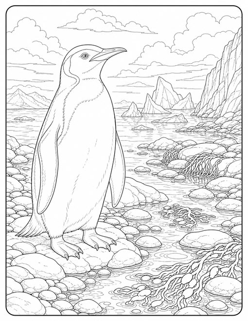 Penguin Ocean Portrait