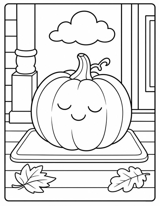Sleepy Pumpkin Porch