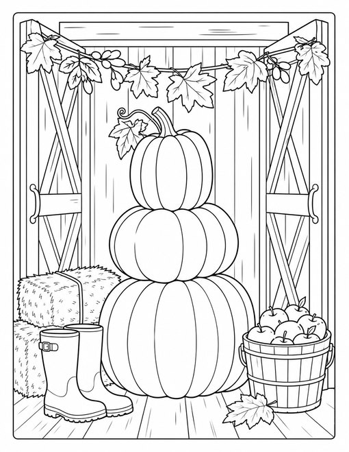 Pumpkin Stack Barn