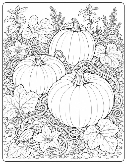 Botanical Pumpkin Vines