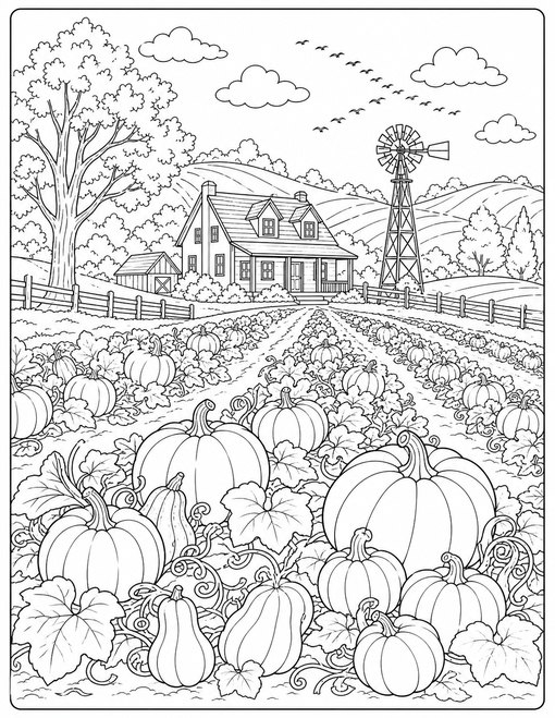 Rolling Pumpkin Fields
