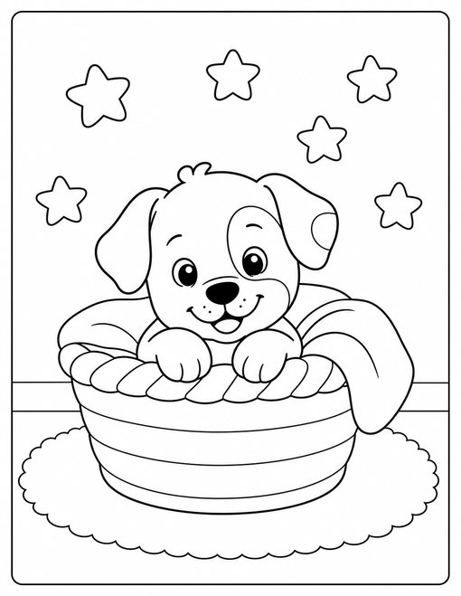 Puppy Basket Nap