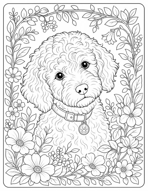 Curly Puppy Portrait