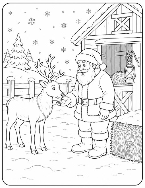 Santa Reindeer Greeting