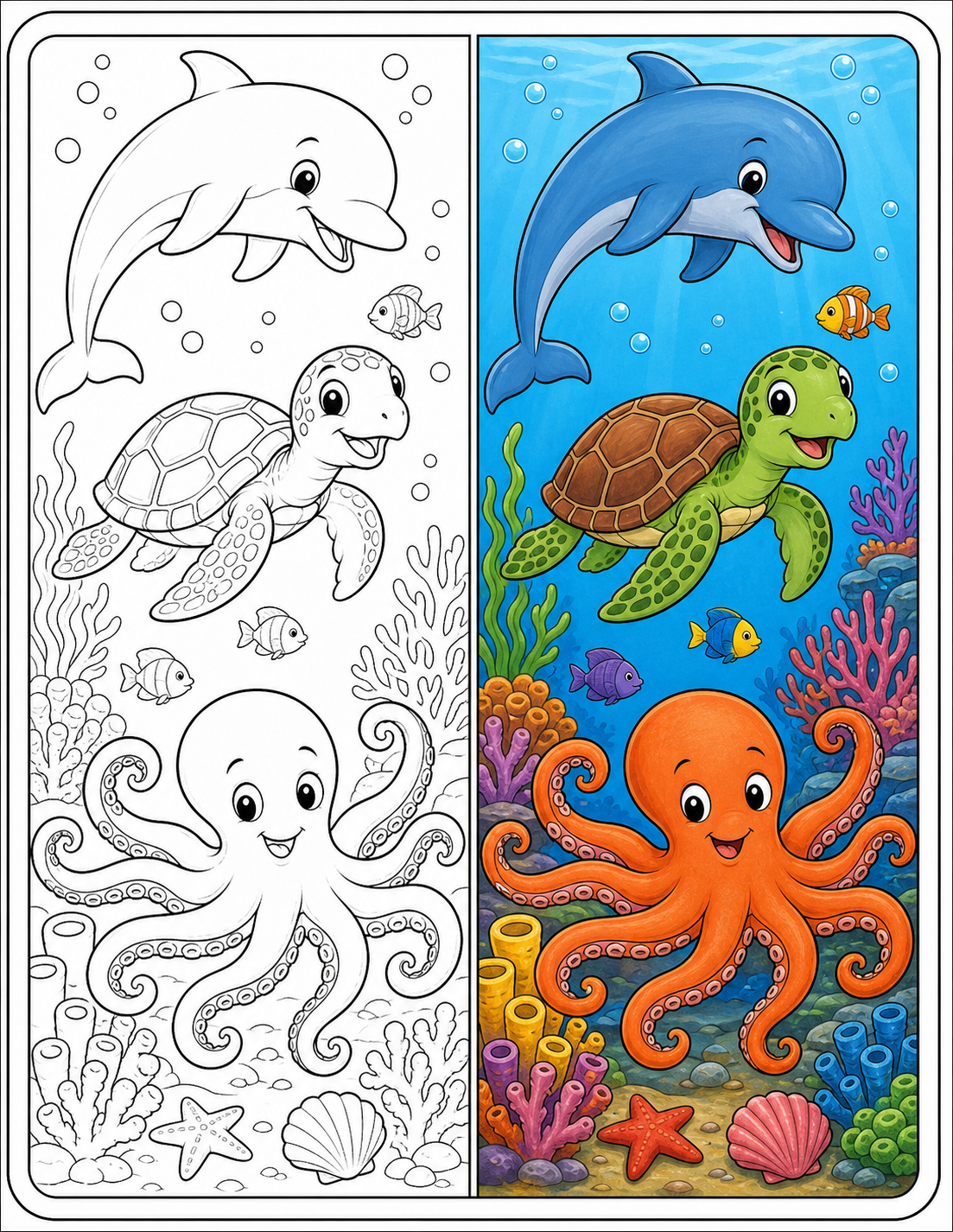 Sea Animals Coloring Pages