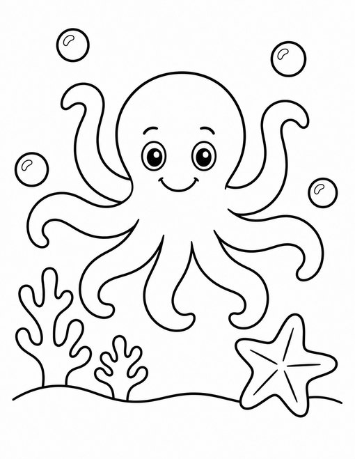 Sea Animals 003 Playful Octopus