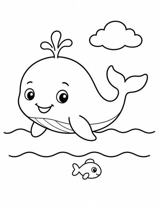 Sea Animals 005 Baby Whale Spouting