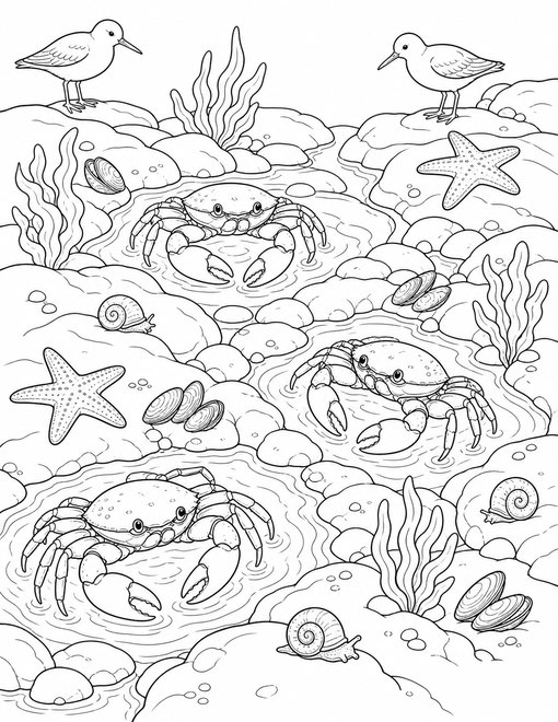 Sea Animals 010 Crab Tide Pool