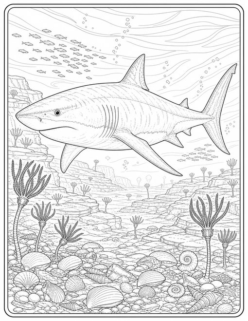 Prehistoric Megalodon Sea