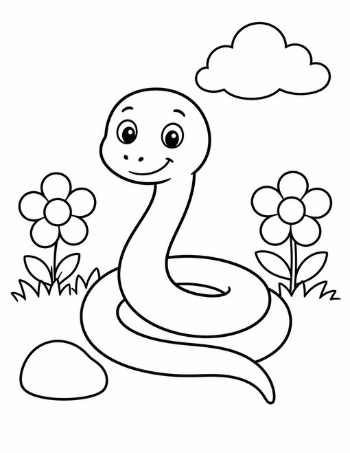 Happy Coiled Snake