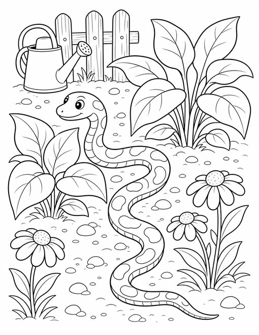 Garden Snake Exploring