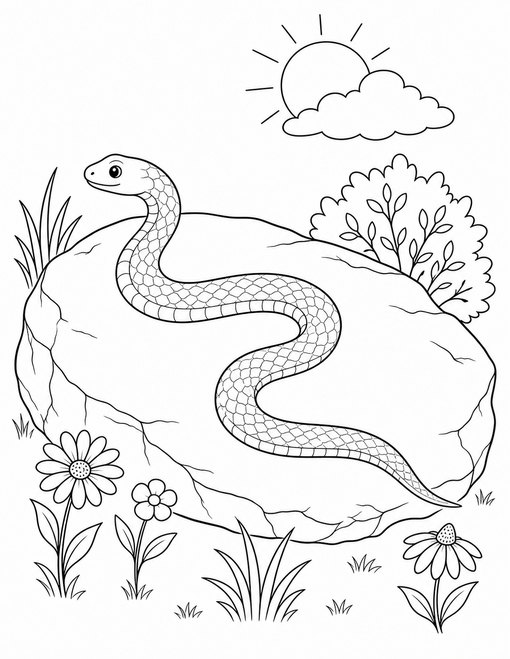Snake Sunbathing