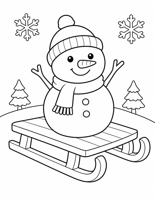Little Snowman Sled