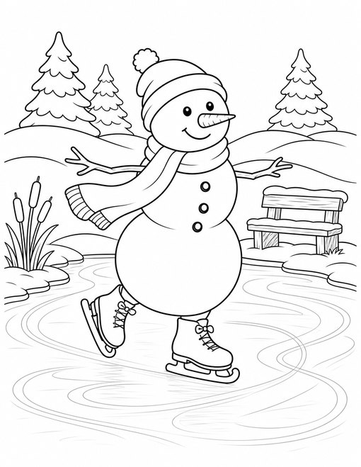 Snowman Ice Skating