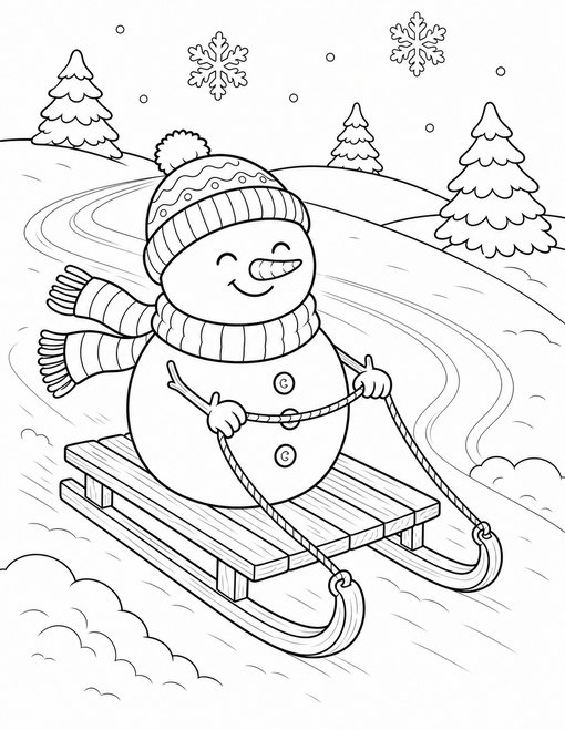 Snowman Sledding Hill
