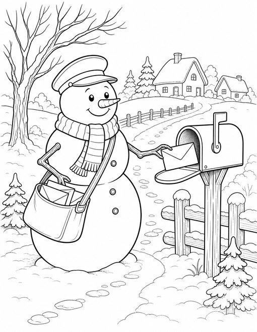 Snowman Mail Carrier
