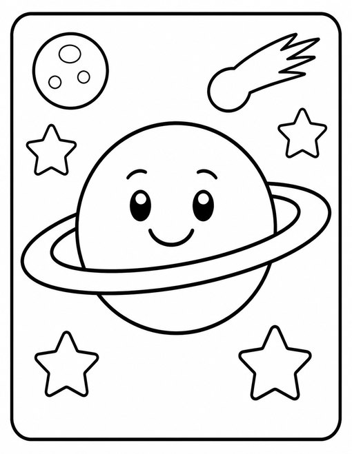 Smiling Ringed Planet