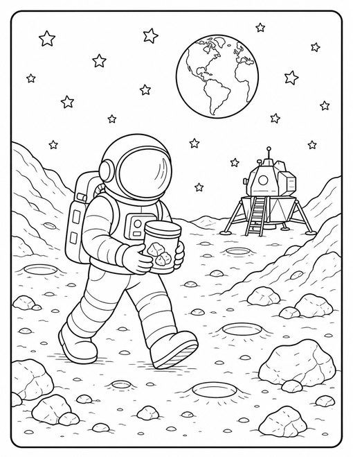 Astronaut Moon Walk