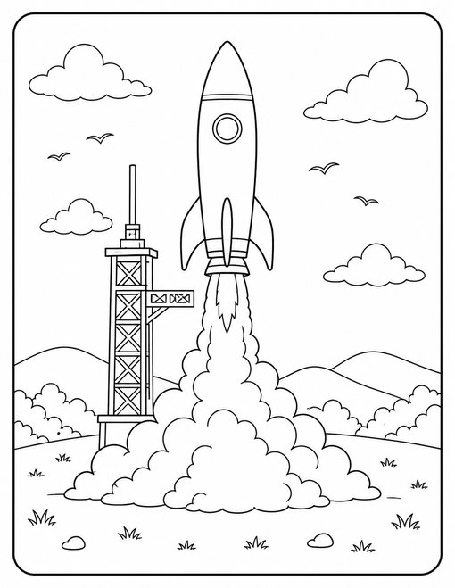 Rocket Launch Clouds