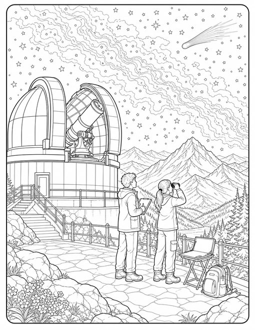 Mountain Observatory Night