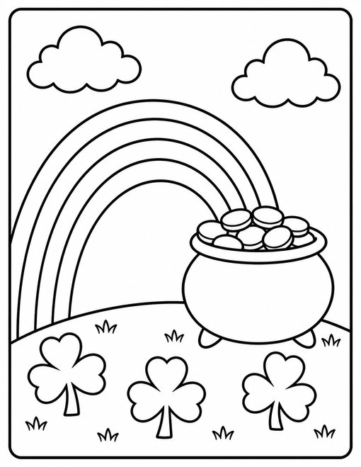 St Patricks Day 002 Rainbow Pot Of Gold
