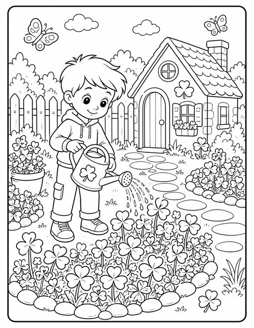 St Patricks Day 006 Shamrock Garden Watering