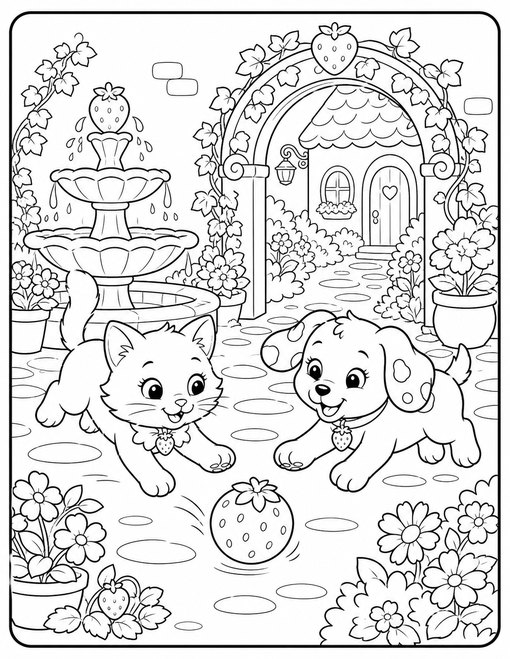 Strawberry Shortcake 014 Custard And Pupcake Chase