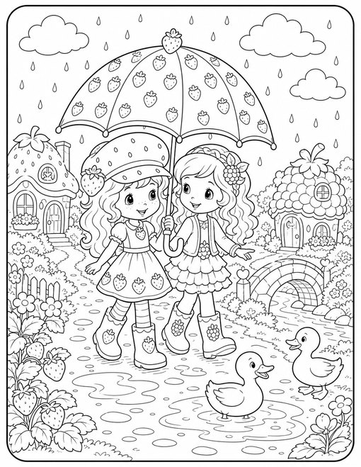 Strawberry Shortcake 017 Rainy Day Berry Friends