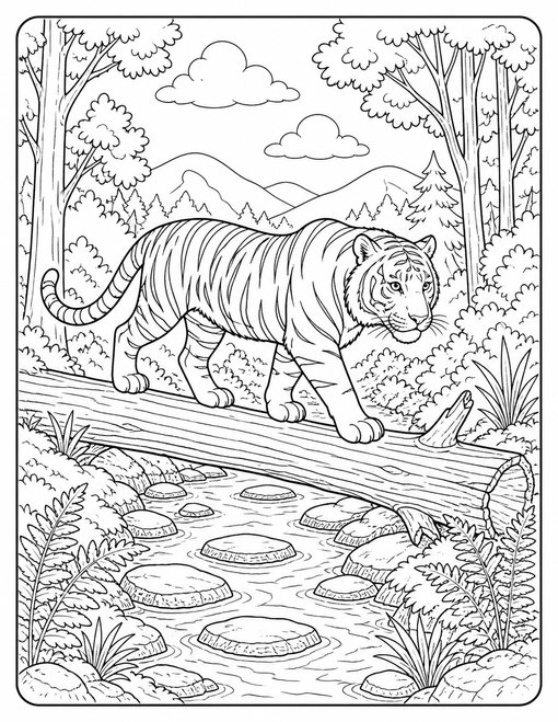 Tiger Log Crossing