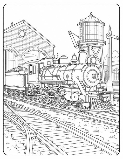 Detailed Steam Locomotive