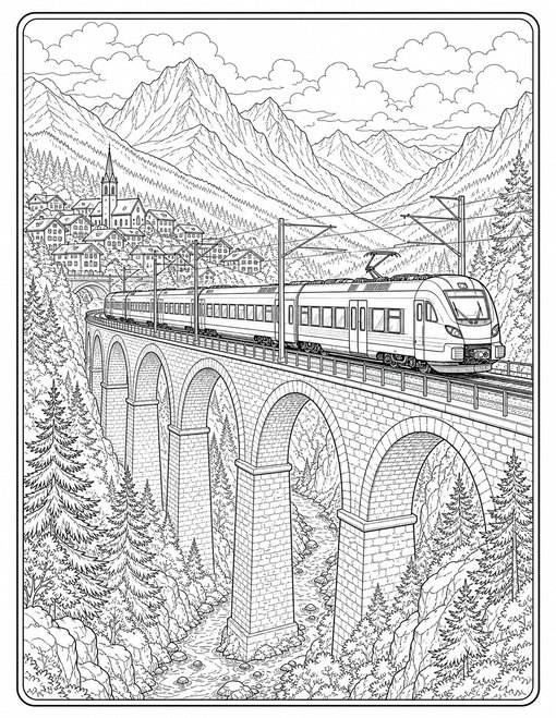 Alpine Viaduct Train