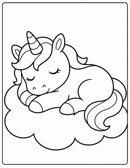 Sleepy Unicorn Cloud