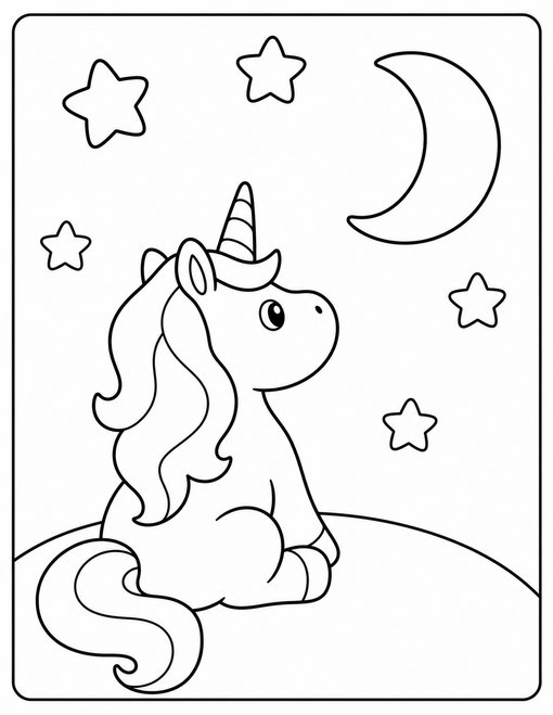 Unicorn Moon Stars