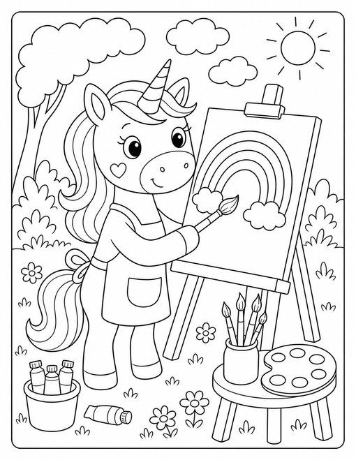 Unicorn Painting Rainbow