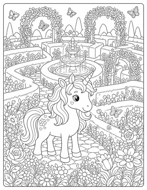 Unicorn Floral Labyrinth