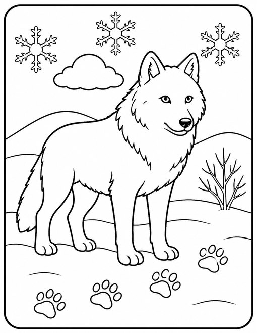 Arctic Wolf Snow