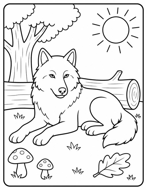 Wolf Log Rest