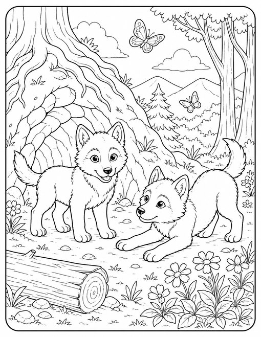 Wolf Pups Den
